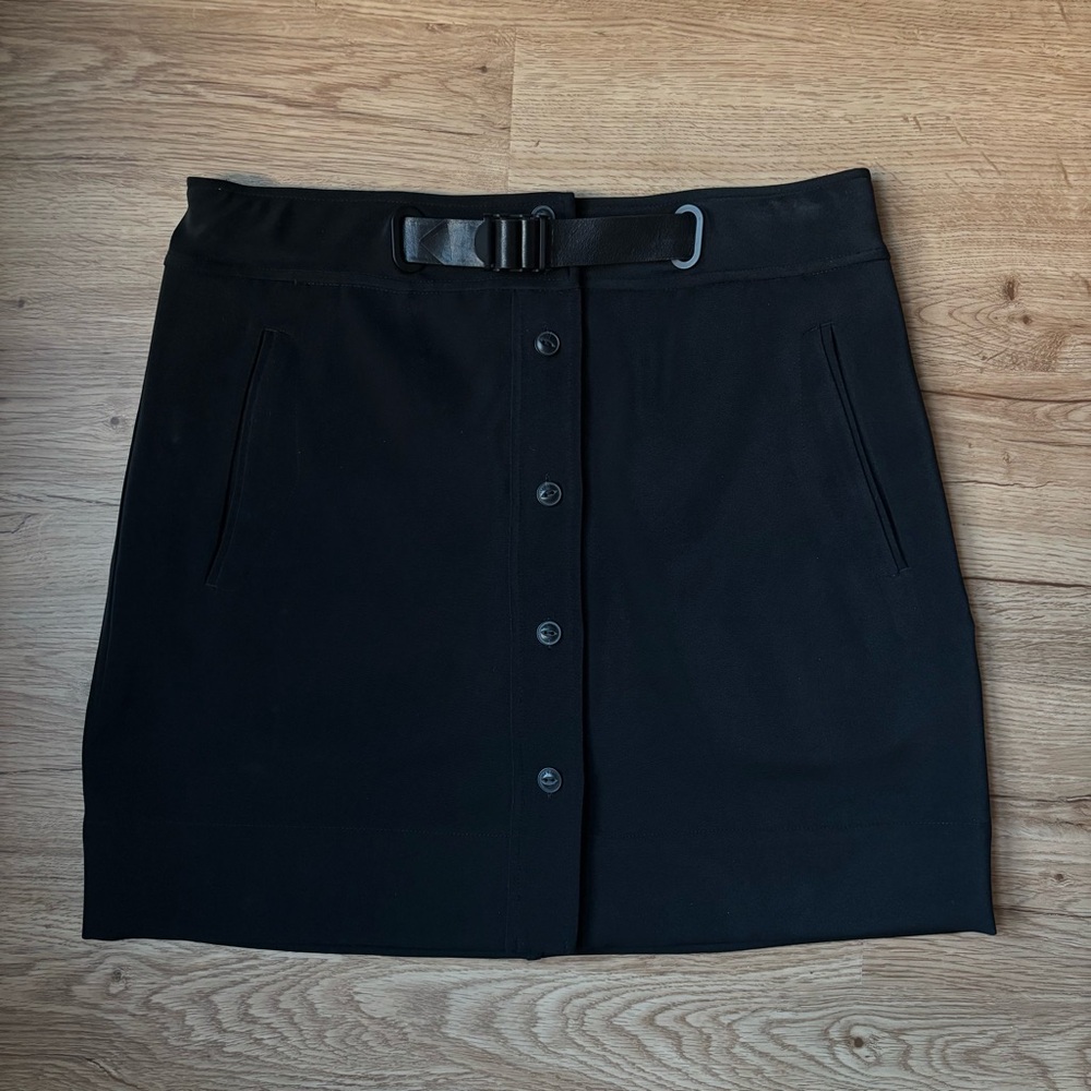 Rag & Bone Black Pencil Mini button up Skirt with Belt size 4 XS small